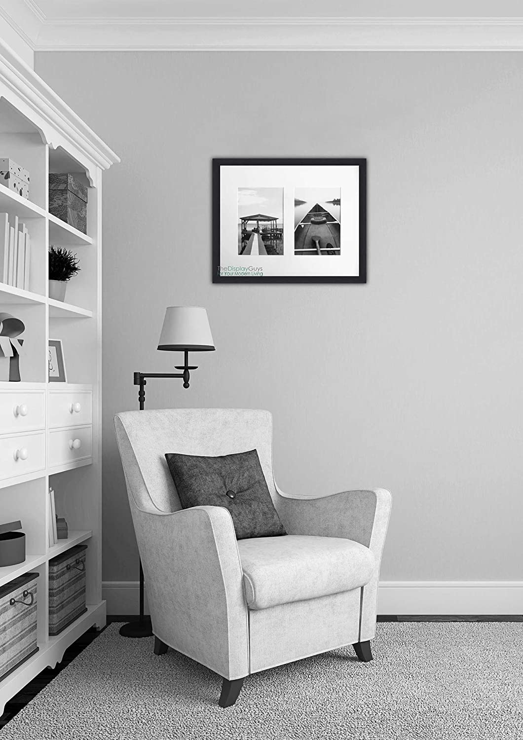 The Display Guys 12Pack Black Wooden Square Profile Collage Picture